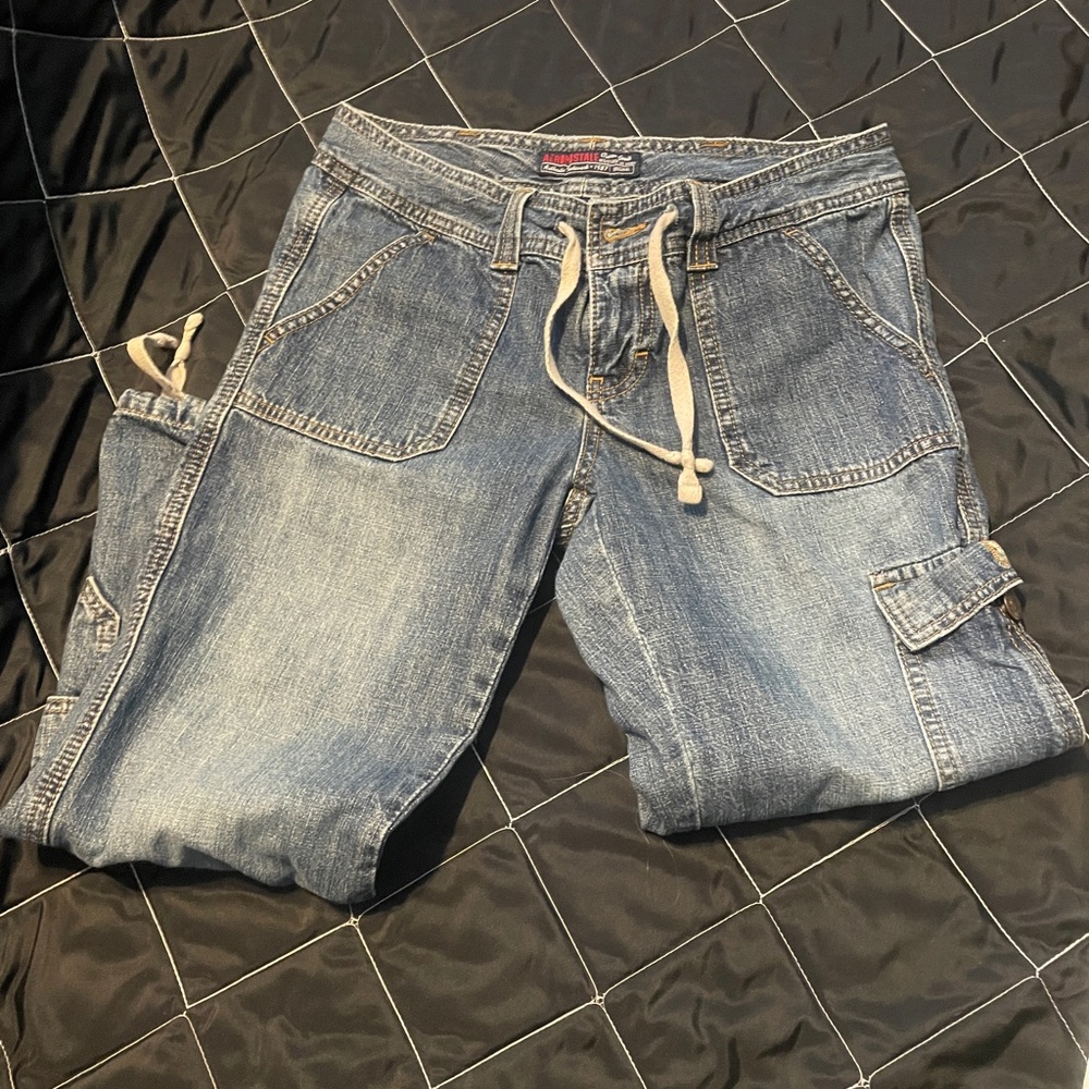 Aeropostale Casual Blue Denim Cargo Pants